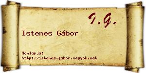 Istenes Gábor névjegykártya